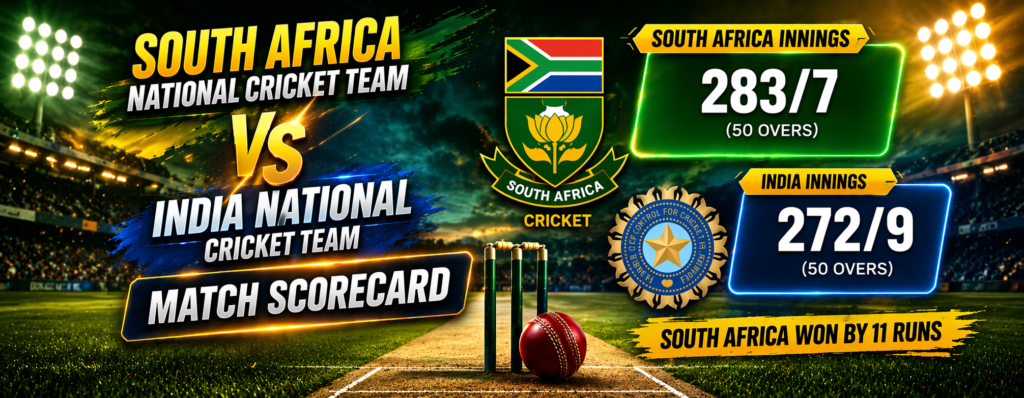 south africa national cricket team vs india national cricket team match scorecard